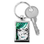 Beauty Woman Close Up Artistic Portrait Key Chains (Rectangle)  Front