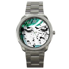 Beauty Woman Close Up Artistic Portrait Sport Metal Watch by dflcprints