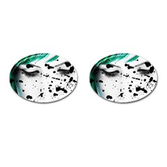 Beauty Woman Close Up Artistic Portrait Cufflinks (oval) by dflcprints