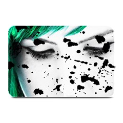 Beauty Woman Close Up Artistic Portrait Plate Mats by dflcprints