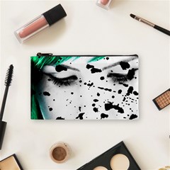 Beauty Woman Close Up Artistic Portrait Cosmetic Bag (small)  by dflcprints