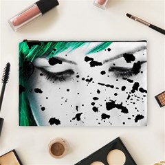 Beauty Woman Close Up Artistic Portrait Cosmetic Bag (large)  by dflcprints