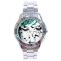 Beauty Woman Close Up Artistic Portrait Stainless Steel Analogue Watch by dflcprints