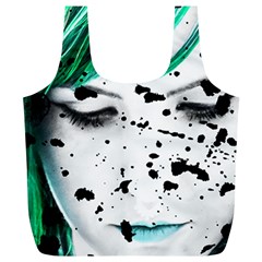 Beauty Woman Close Up Artistic Portrait Full Print Recycle Bags (l)  by dflcprints