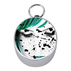 Beauty Woman Close Up Artistic Portrait Mini Silver Compasses by dflcprints