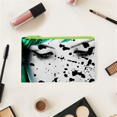 Beauty Woman Close Up Artistic Portrait Cosmetic Bag (xs) by dflcprints