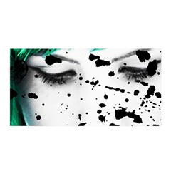 Beauty Woman Close Up Artistic Portrait Satin Wrap by dflcprints