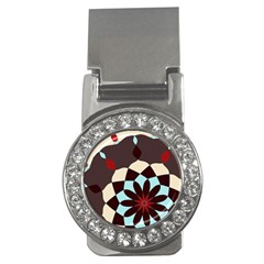 Red And Black Flower Pattern Money Clips (cz)  by digitaldivadesigns