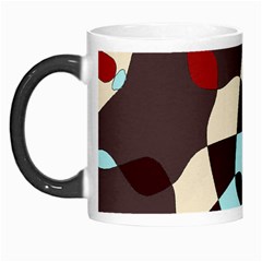 Red And Black Flower Pattern Morph Mugs by digitaldivadesigns