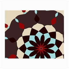 Red And Black Flower Pattern Small Glasses Cloth (2-side) by digitaldivadesigns