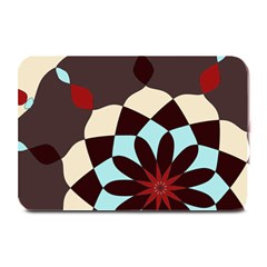 Red And Black Flower Pattern Plate Mats by digitaldivadesigns