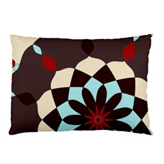 Red And Black Flower Pattern Pillow Case by digitaldivadesigns