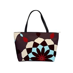 Red And Black Flower Pattern Shoulder Handbags by digitaldivadesigns