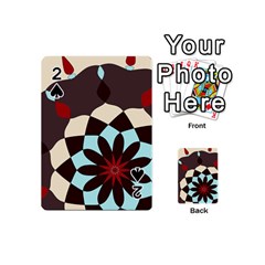 Red And Black Flower Pattern Playing Cards 54 (mini)  by digitaldivadesigns