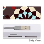 Red and Black Flower Pattern Memory Card Reader (Stick)  Front