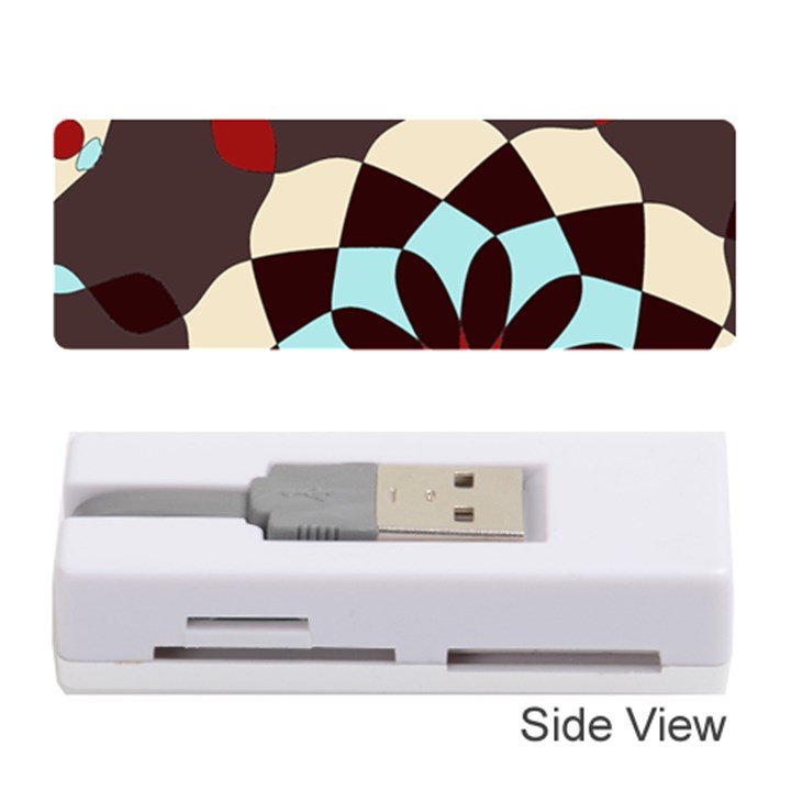 Red and Black Flower Pattern Memory Card Reader (Stick) 