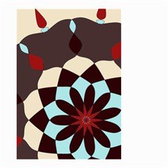 Red And Black Flower Pattern Small Garden Flag (two Sides) by digitaldivadesigns