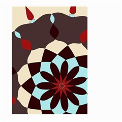 Red And Black Flower Pattern Large Garden Flag (two Sides) by digitaldivadesigns