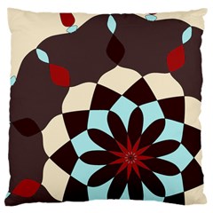 Red And Black Flower Pattern Large Cushion Case (one Side) by digitaldivadesigns