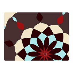 Red And Black Flower Pattern Double Sided Flano Blanket (mini)  by digitaldivadesigns