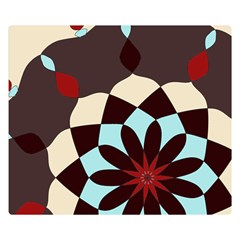 Red And Black Flower Pattern Double Sided Flano Blanket (small)  by digitaldivadesigns