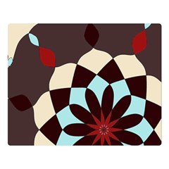 Red And Black Flower Pattern Double Sided Flano Blanket (large)  by digitaldivadesigns