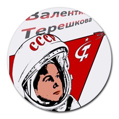 Valentina Tereshkova Round Mousepads by Valentinaart