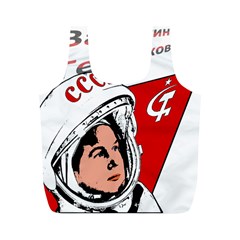 Valentina Tereshkova Full Print Recycle Bags (m)  by Valentinaart