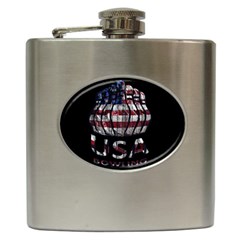 Usa Bowling  Hip Flask (6 Oz) by Valentinaart