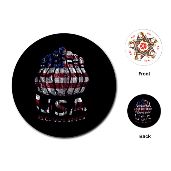 USA Bowling  Playing Cards (Round) 