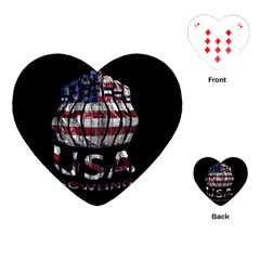 Usa Bowling  Playing Cards (heart)  by Valentinaart