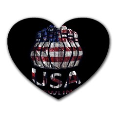 Usa Bowling  Heart Mousepads by Valentinaart