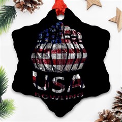 Usa Bowling  Snowflake Ornament (two Sides) by Valentinaart