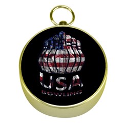 Usa Bowling  Gold Compasses by Valentinaart