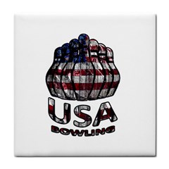 Usa Bowling  Tile Coasters by Valentinaart