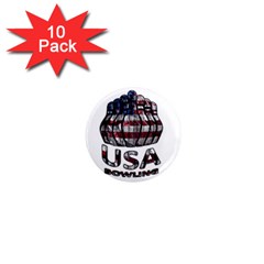 Usa Bowling  1  Mini Magnet (10 Pack)  by Valentinaart