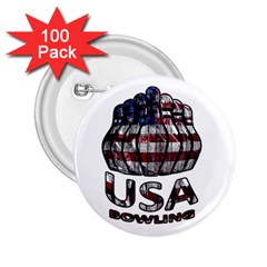 Usa Bowling  2 25  Buttons (100 Pack)  by Valentinaart