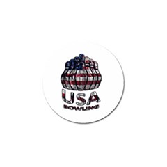 Usa Bowling  Golf Ball Marker by Valentinaart