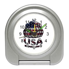 Usa Bowling  Travel Alarm Clocks by Valentinaart