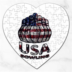 Usa Bowling  Jigsaw Puzzle (heart) by Valentinaart