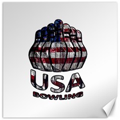 Usa Bowling  Canvas 12  X 12   by Valentinaart