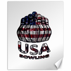 Usa Bowling  Canvas 11  X 14   by Valentinaart