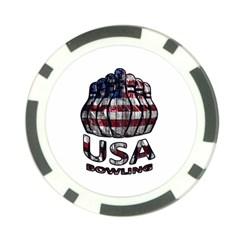 Usa Bowling  Poker Chip Card Guard by Valentinaart