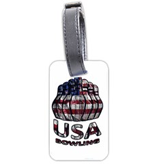 Usa Bowling  Luggage Tags (two Sides) by Valentinaart