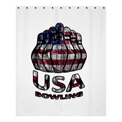 Usa Bowling  Shower Curtain 60  X 72  (medium)  by Valentinaart