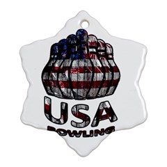 Usa Bowling  Ornament (snowflake) by Valentinaart