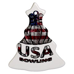 Usa Bowling  Ornament (christmas Tree)  by Valentinaart