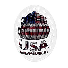 Usa Bowling  Ornament (oval Filigree) by Valentinaart