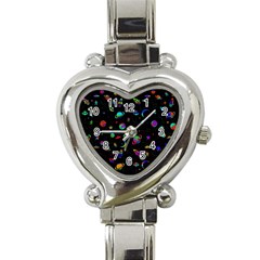 Space Pattern Heart Italian Charm Watch by Valentinaart