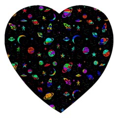 Space Pattern Jigsaw Puzzle (heart) by Valentinaart